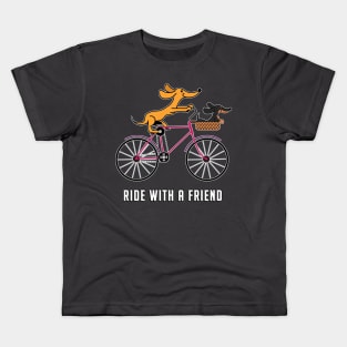 Bicycle ride with a friend Kids T-Shirt